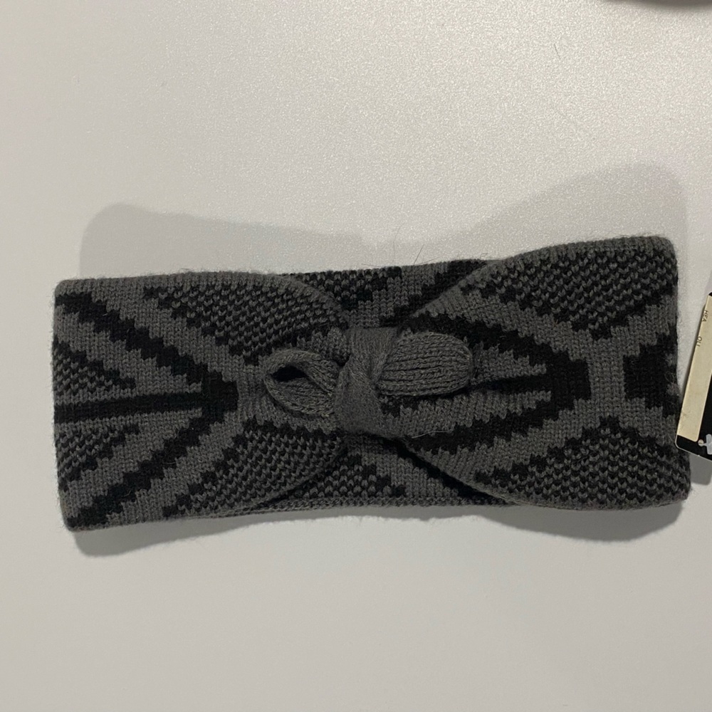 Charcoal and Black Knitted Headband by Olive & Qique